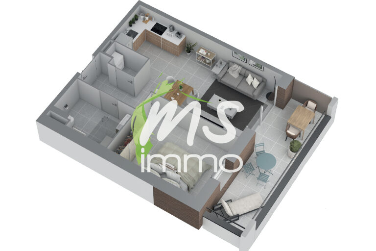 Appartement T2 de 45.28 m² - GAP